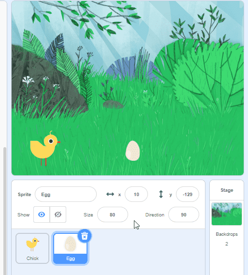 Resize your obstacle character 